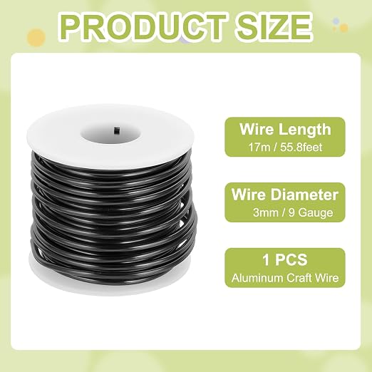 MECCANIXITY 9 Gauge Anodized Aluminum Craft Wire Bendable Bonsai Training Wire - Image 2