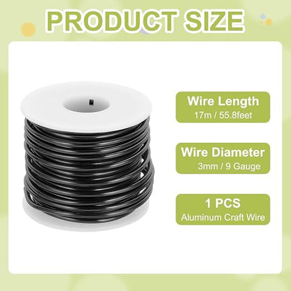 MECCANIXITY 9 Gauge Anodized Aluminum Craft Wire Bendable Bonsai Training Wire - Image 2