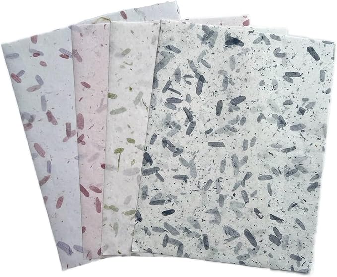50 Sheets A4 Thin Natural Leaves Rice Straw Mulberry Paper Sheets Art Tissue - Image 7