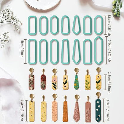14pcs Rectangle Clay Cutters, Polymer Clay Cutting Tools - Image 3