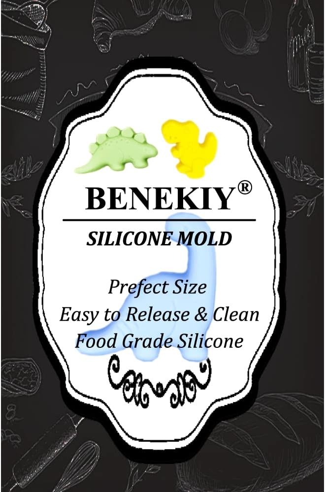 2 Pack Cute Dinosaur Silicone Molds 3D Dinosaur Themed Baking Mould Tray DIY - Image 7