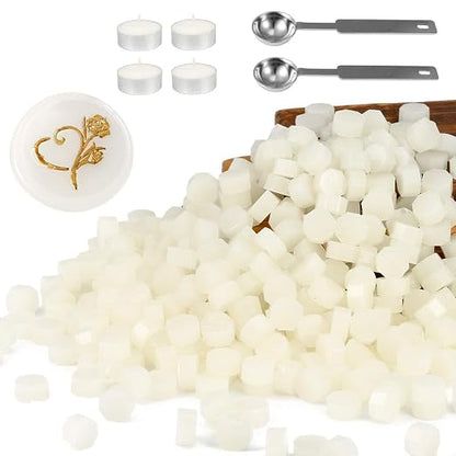 Yoption 360Pcs Cream White Sealing Wax Beads by Yoption