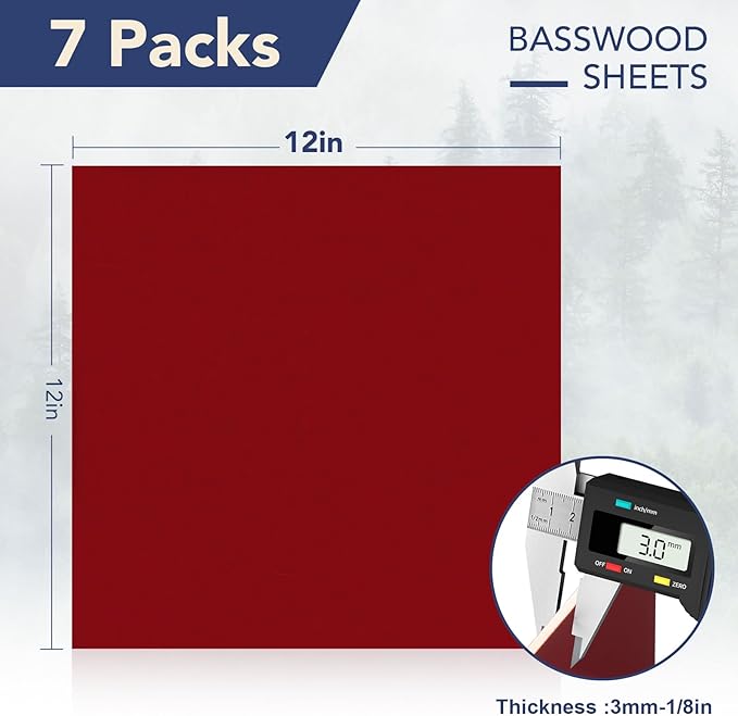 ROBOTIME 7-Pack Double-Sided Colored 1/8" Plywood Sheets - Image 2