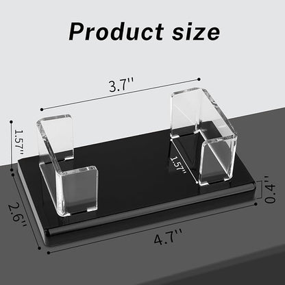 2Pack Acrylic Business Card Holder Black Enlarged Holds 120 Cards - Image 3