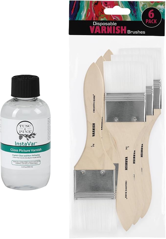 Jerry's Artarama InstaVar™ Gloss Picture Varnish & Varnish Brush Sets by Jerry%27s+Artarama