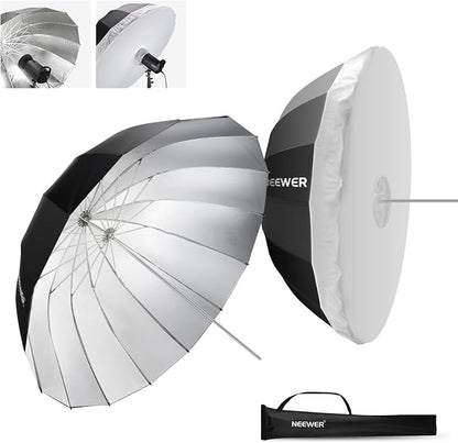 NEEWER 65"/165cm Parabolic Reflective Umbrella Photography by Neewer