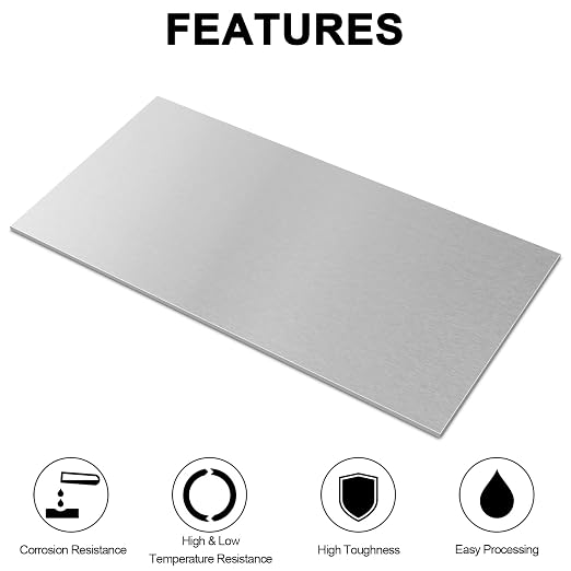 304 Stainless Steel Sheets Metal 6" x 12" x 1/8" Inch 304 Stainless Steel - Image 2