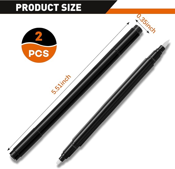 Dual Ended Embossing Pens 2 Pieces Black Embossing Pens - Image 2