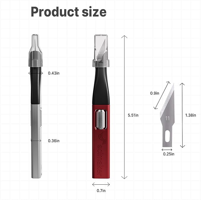 3 PCS Exacto Knife, Hidden Blade Design at The End, Comes - Image 2