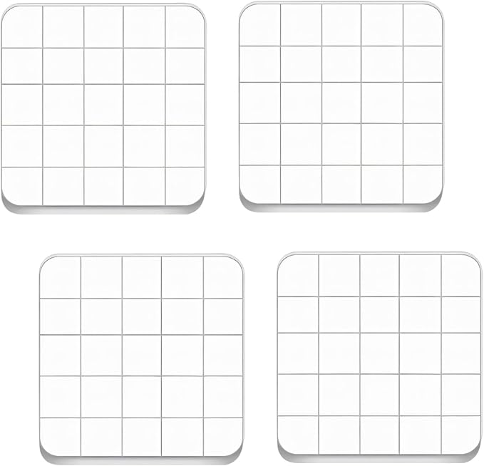 4PCS Acrylic Stamp Block, Square Acrylic Stamping Blocks, by Classicseali
