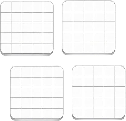 4PCS Acrylic Stamp Block, Square Acrylic Stamping Blocks, by Classicseali