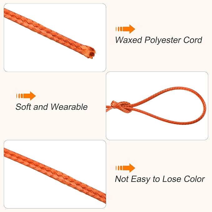 MECCANIXITY Waxed Cord 1.2mm Waxed Polyester Cord 175 Yard Wax String - Image 3