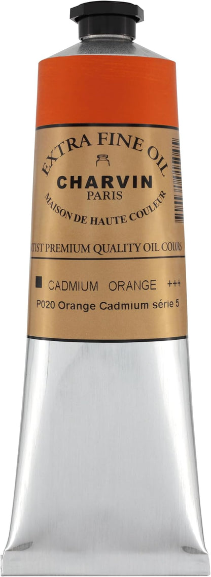Charvin Extra Fine Oil Paint, Cadmium Orange 150 ml - Image 2