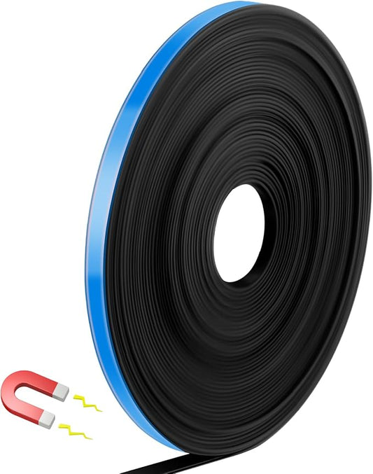 Magnetic Tape Roll Thin Strips, 0.39 Inch x 33 Feet Magnetic Board Dividers by Unknown