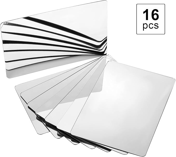 Marsui 16 Pieces Shatter Proof Plastic Mirror Craft 4 x 6 Inch Small Mirror - Image 5