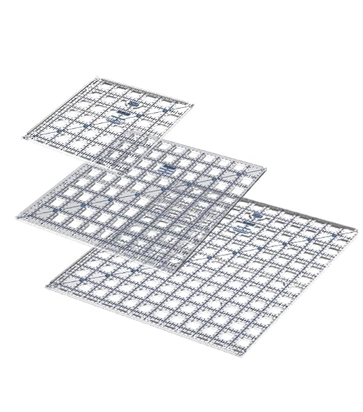 Square Quilting Ruler Set | 3 Square Quilting Rulers | 12.5x12.5, 6.5x6.5 by The+Grace+Company