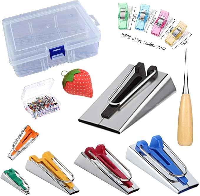 LNKA Fabric Bias Tape Maker Set of 19pcs Tools by LNKA-BEST+CHOICE+OF+DIY