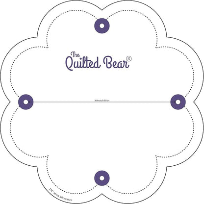 The Quilted Bear Flower Quilting Templates – 8 Clear Non-Slip Acrylic Quilt - Image 8