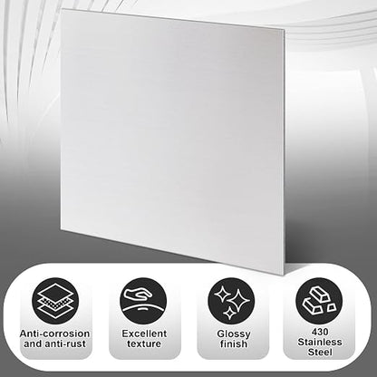 1 Pcs 430 Stainless Steel Sheet Metal 12 x 12 Inches 24GA Metal Plates Panel #4 - Image 4