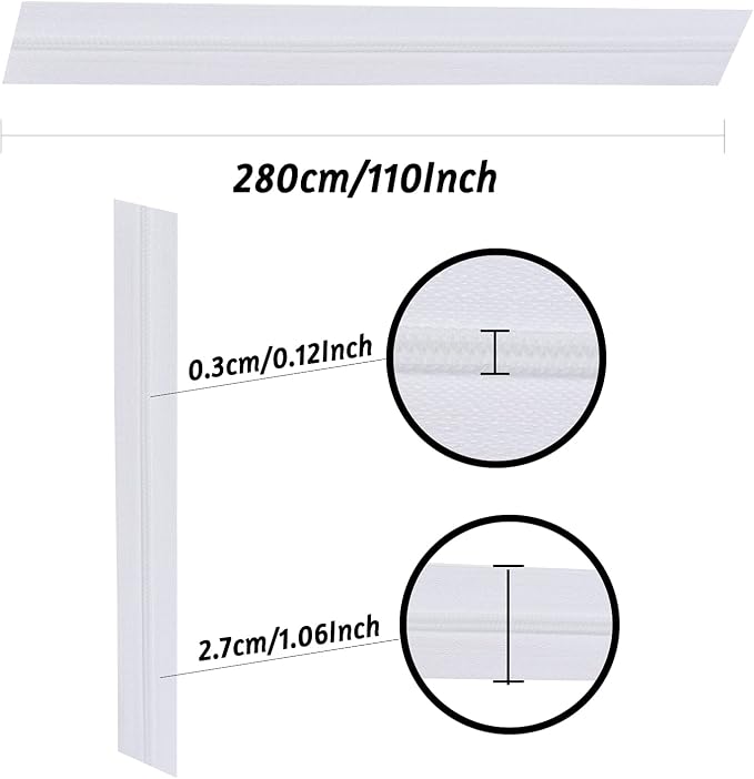 Zippers by The Yard for Sewing, DOITEM 2.8 mm Zippers 22.4 m Nylon Endless Zip - Image 3