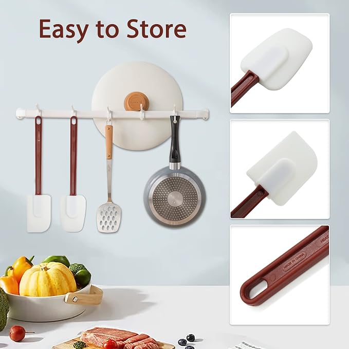 14 INCH Silicone Spatulas Heat Resistant Heavy Duty Rubber Spatulas Commercial - Image 8