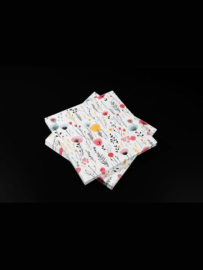 20 pcs Premium Designer Paper Napkins, 3-Ply 6.5x6.5-inches Disposable - Image 12