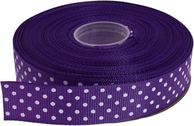 Polka Dot Grosgrain Ribbon 25 Yard Each Roll 100% Polyester by Unknown