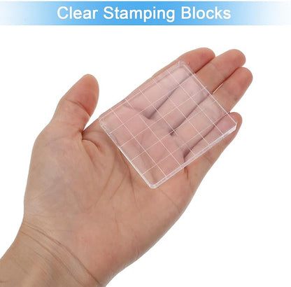 4PCS Acrylic Stamp Block, Square Acrylic Stamping Blocks, - Image 3