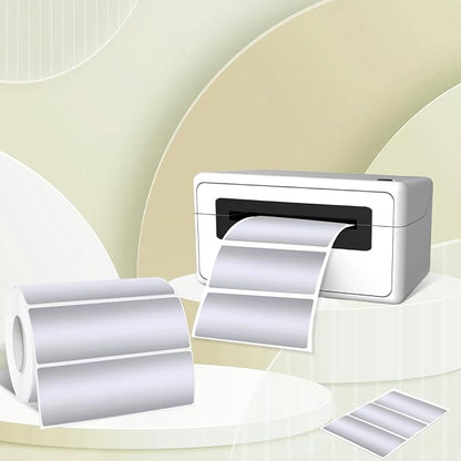 1" x 3" Silver Thermal Label Stickers, Waterproof Thermal Printer Sticker Labels - Image 3