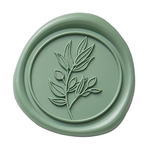 PONATIA Dark Sage Green Wax Seal Stickers by ponatia