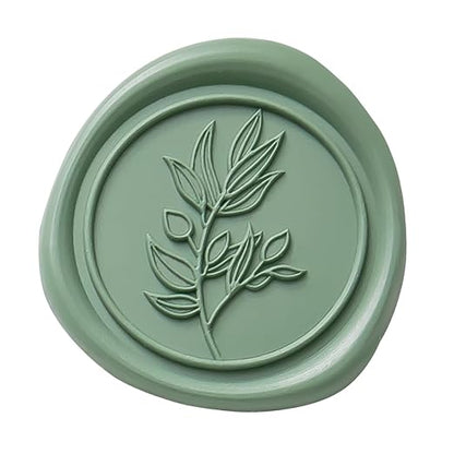 PONATIA Dark Sage Green Wax Seal Stickers by ponatia