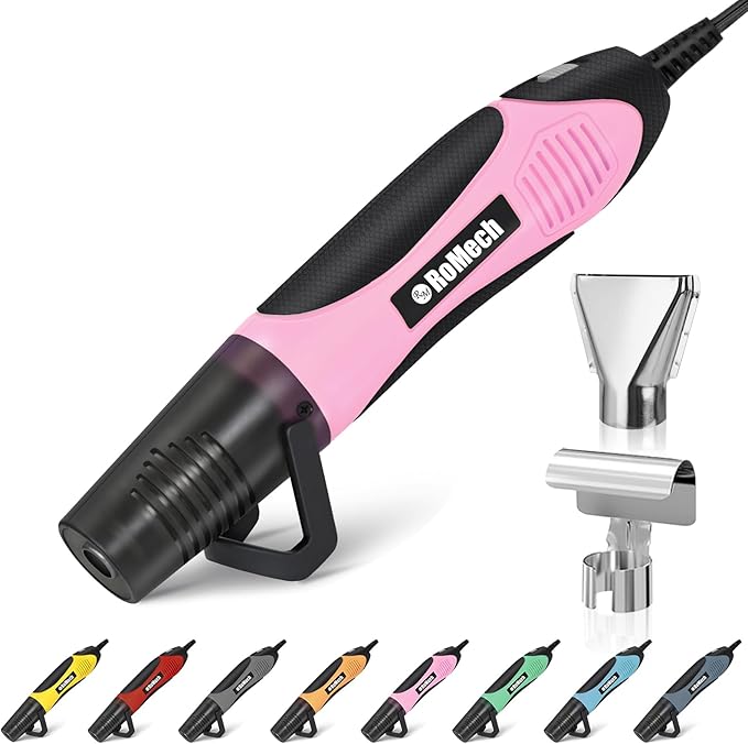 ROMECH 350W Heat Gun with 2 Nozzles, Dual Temp Heat Gun 400°F-660°F, Fast Heat by RoMech