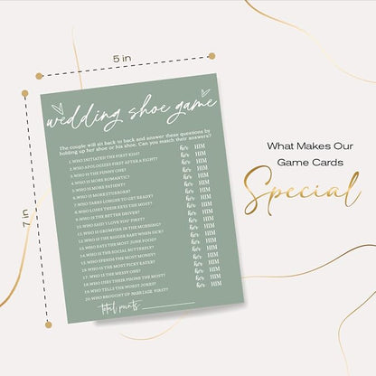 Bridal Shower Games Cards, Wedding Shoe Game, Bridal Shower Games 25 Guests - Image 2