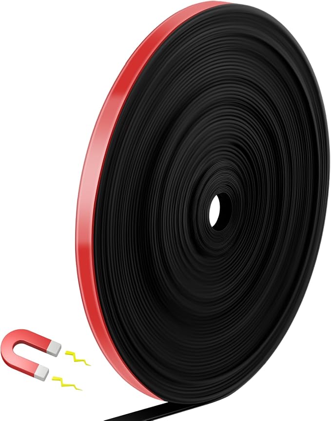 Magnetic Tape Roll Thin Strips, 0.39 Inch x 66 Feet Magnetic Board Dividers by Unknown