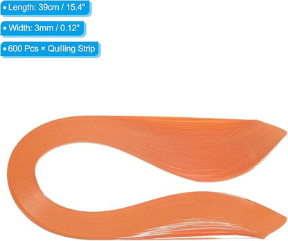 PATIKIL 600pcs Quilling Strips Paper 1/8" 39cm Origami Paper Quilling Strip - Image 2