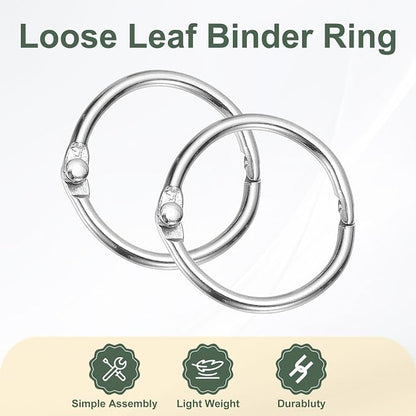 PATIKIL 1" x 1.22" Loose Leaf Binder Rings - Image 3