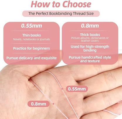 Natural Waxed Thread, 0.55mm/0.8mm, Wax Thread - Image 4