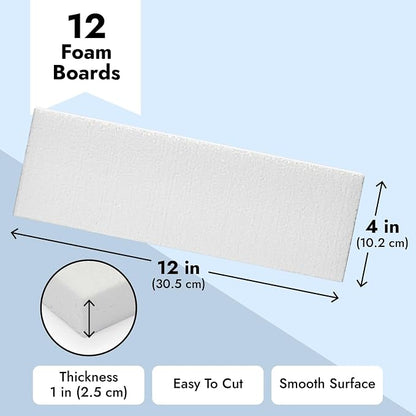 Juvale Foam Rectangle Blocks for Crafts - 12 in x 4 in x 1 in - Image 5