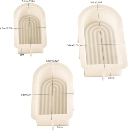 3 Pack Deep Resin Mold Arch Rectangle Door Candle Silicone 3D Animal Candle - Image 5