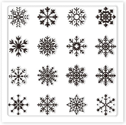 CHGCRAFT Polymer Clay Texture Sheets Winter Snowflakes Silicone Texture Stamp - Image 8