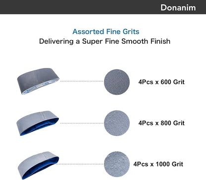 Sanding Belts 3 x 21 Inch Silicon Carbide Sander Paper - Image 3