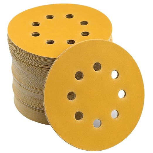 5-Inch 8-Hole Hook and Loop Sanding Discs 400-Grit Random Orbit Sandpaper by Aiyard