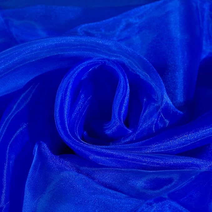 Fynite Royal Blue Organza Fabric by The Yard | 1 Yard Long | 44" Wide | Bridal by FYNITE