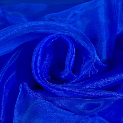 Fynite Royal Blue Organza Fabric by The Yard | 20 Yard Long | 44" Wide | Bridal by FYNITE