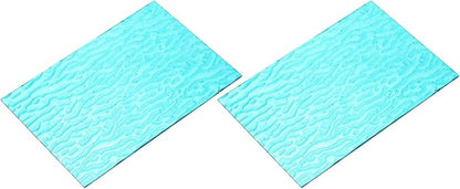 MECCANIXITY 2 Pcs Stained Glass Sheet Mosaic Tile 7.9 Inch x 5.9 Inch Sea Blue by MECCANIXITY