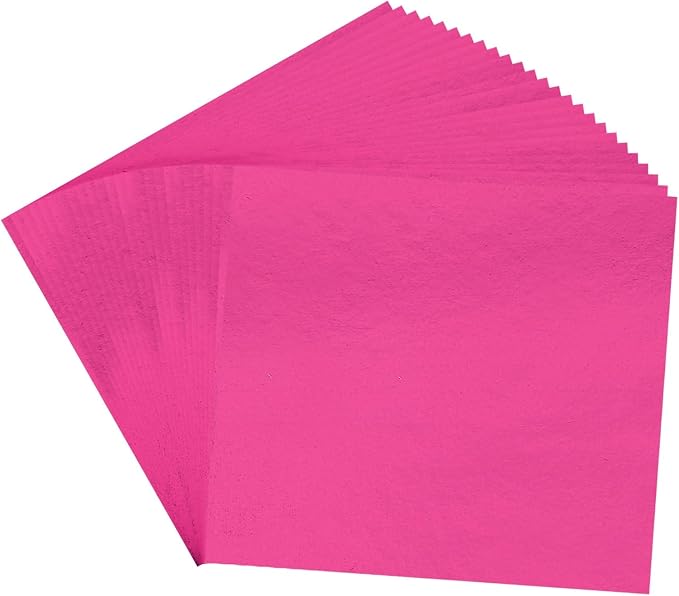 PATIKIL Gold Leaf Sheets for Art 3.7" x 3.4", Rose Red by PATIKIL