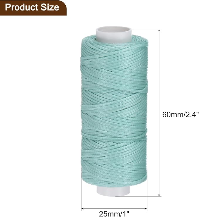uxcell Leather Sewing Waxed Thread, 55 Yards / 50m 0.8mm 150D Flat Polyester - Image 6