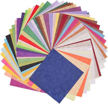 50 Colors 50 Sheets 6 x 6 Inches Natural Fiber Mulberry Tree Square Origami - Image 6