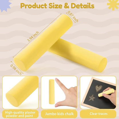 Fulmoon 40 Pcs Jumbo Sidewalk Chalk - Image 2