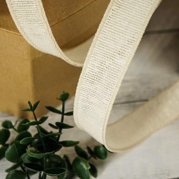 CT CRAFT LLC Ivory Canvas Wired Ribbon 2.5 Inch x 10 Yards - Image 7
